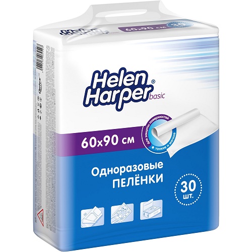 Пеленки впитыв. Helen Harper basic 60х90 №30 Пеленки впитыв. Helen Harper basic 60х90 №30