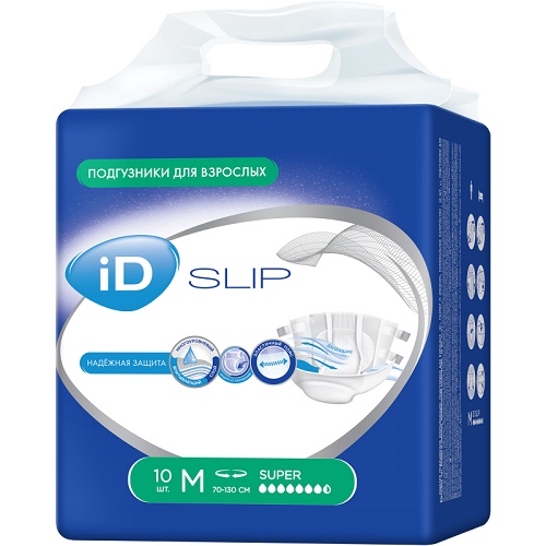 Подгузники для взрослых ID Slip SUPER М №10 Подгузники для взрослых ID Slip SUPER М №10