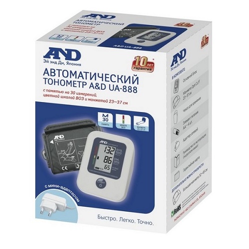 Тонометр автомат. AND UA-888 с адаптером Тонометр автомат. AND UA-888 с адаптером