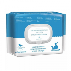 Салфетки влажные White Whale №40 с каланхоэ д/леж больных Салфетки влажные White Whale №40 с каланхоэ д/леж больных