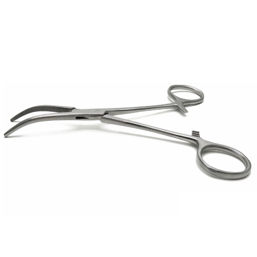 Зажим кровоост.зубчат., изогнут. №1, 160мм, (3-53) Зажим кровоост.зубчат., изогнут. №1, 160мм, (3-53)