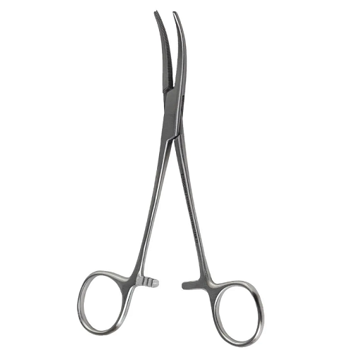 Зажим кровоост.зубчат., изогнут. №1, 160мм, (3-53) Зажим кровоост.зубчат., изогнут. №1, 160мм, (3-53)